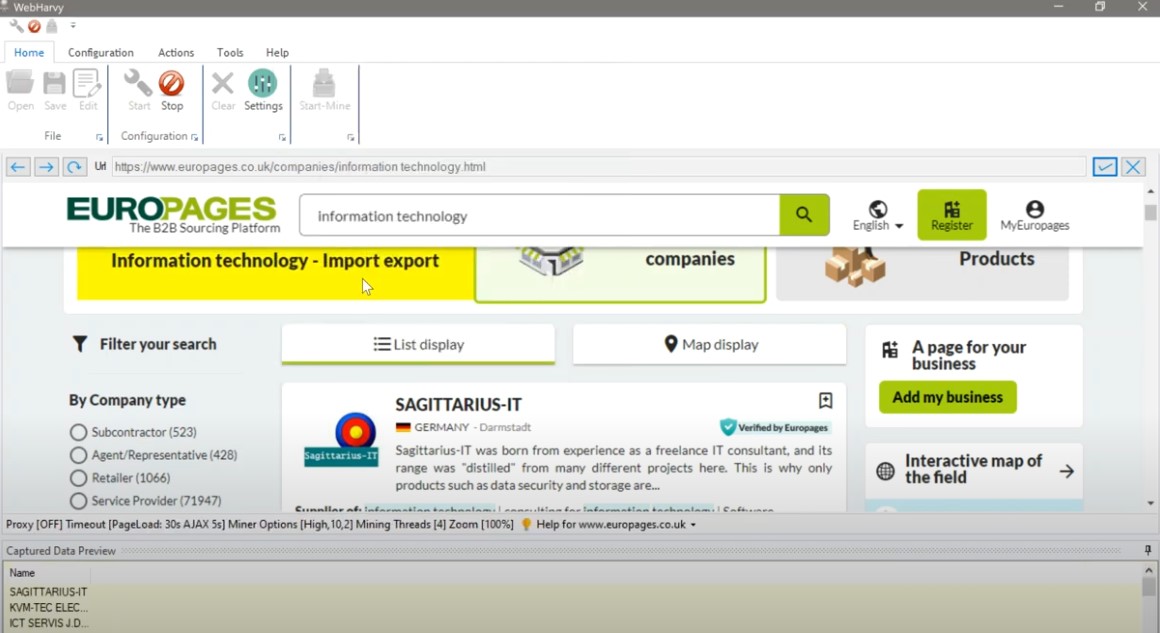 europages data extractor