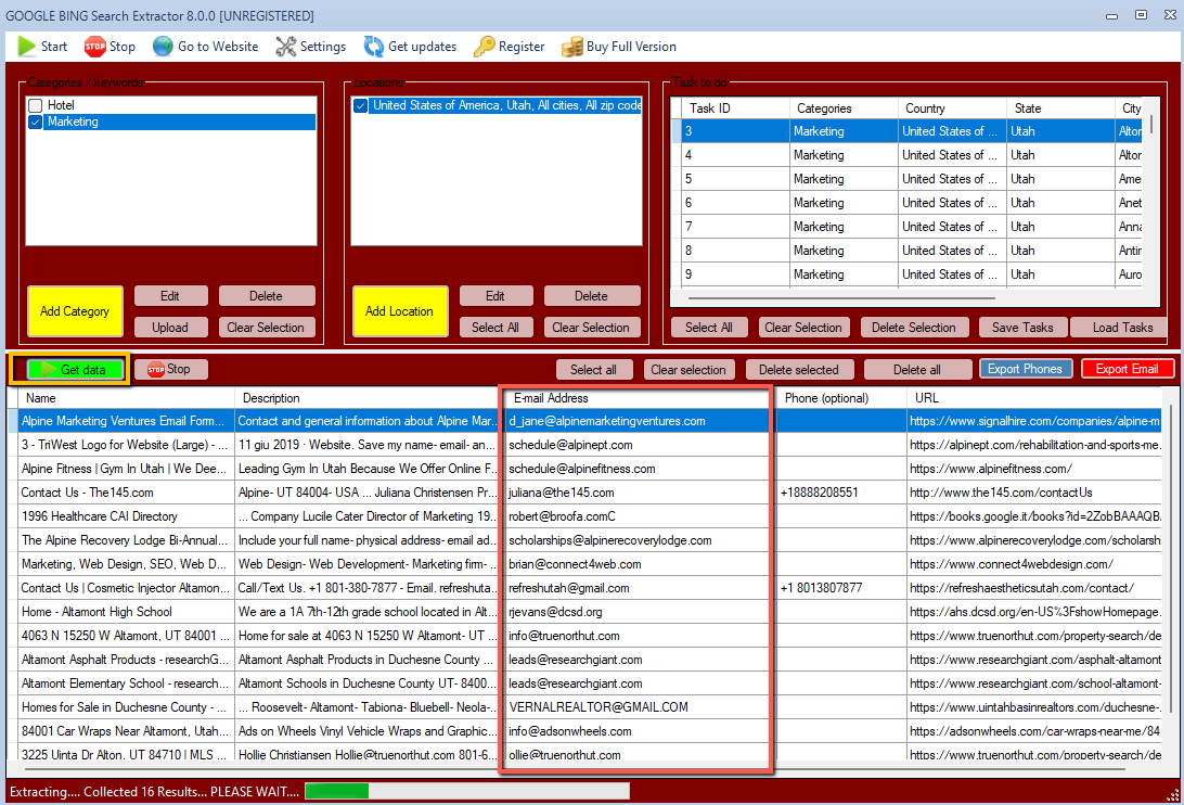 Google Bing Extractor